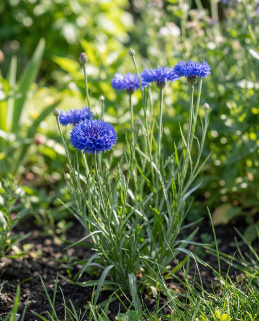 Korenbloem Blue Ball (Centaurea cyanus) – biologische eenjarige bloemenzaden van SeedsChoice
