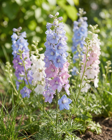 Larkspur Imperial Mix (Delphinium consolida) – biologische eenjarige bloemenzaden van SeedsChoice