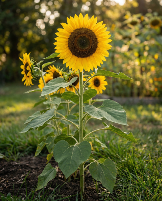 Zonnebloem Single Giant (Helianthus annuus) – biologische eenjarige bloemenzaden van SeedsChoice