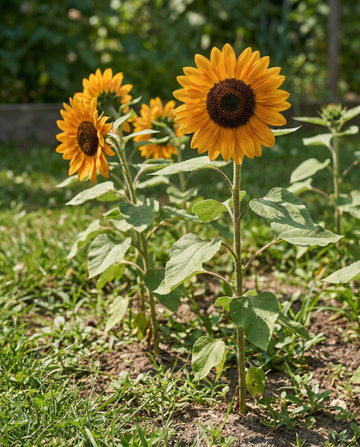 Zonnebloem Nakdi F1 Pollen Free (Helianthus annuus) – biologische eenjarige bloemenzaden van SeedsChoice