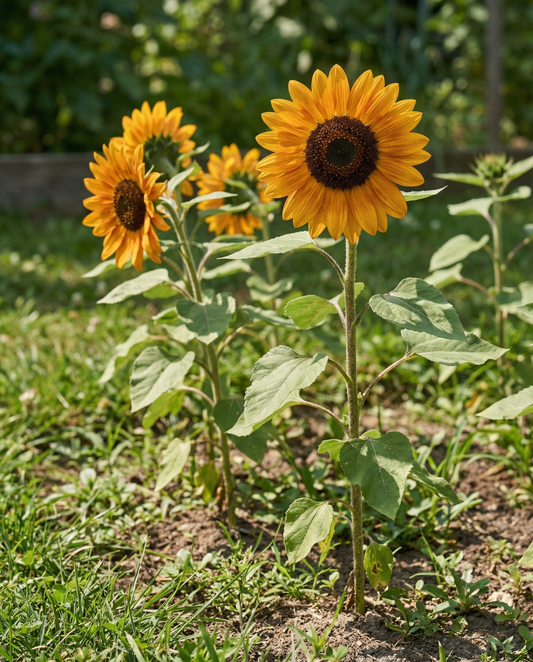 Zonnebloem Nakdi F1 Pollen Free (Helianthus annuus) – biologische eenjarige bloemenzaden van SeedsChoice