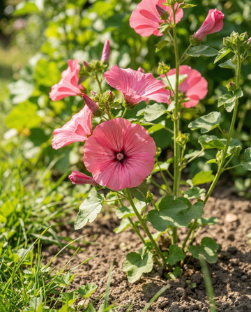 Malva Rose Red Mix (Lavatera trimestris) – biologische eenjarige bloemenzaden van SeedsChoice