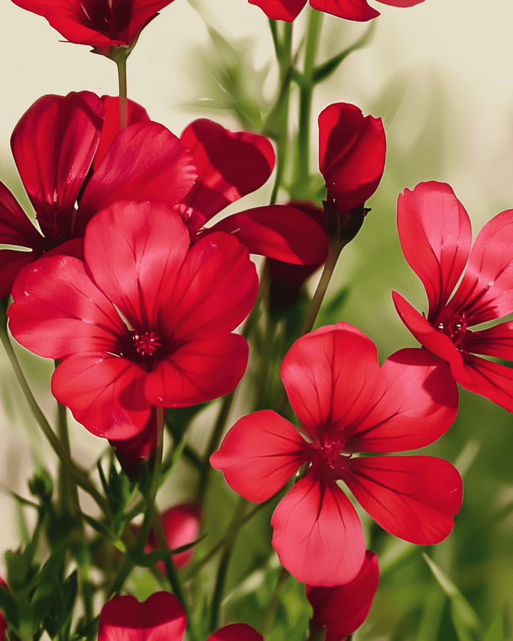 Scarlett Flax zaden (Linum grandiflorum) – biologische eenjarige bloem