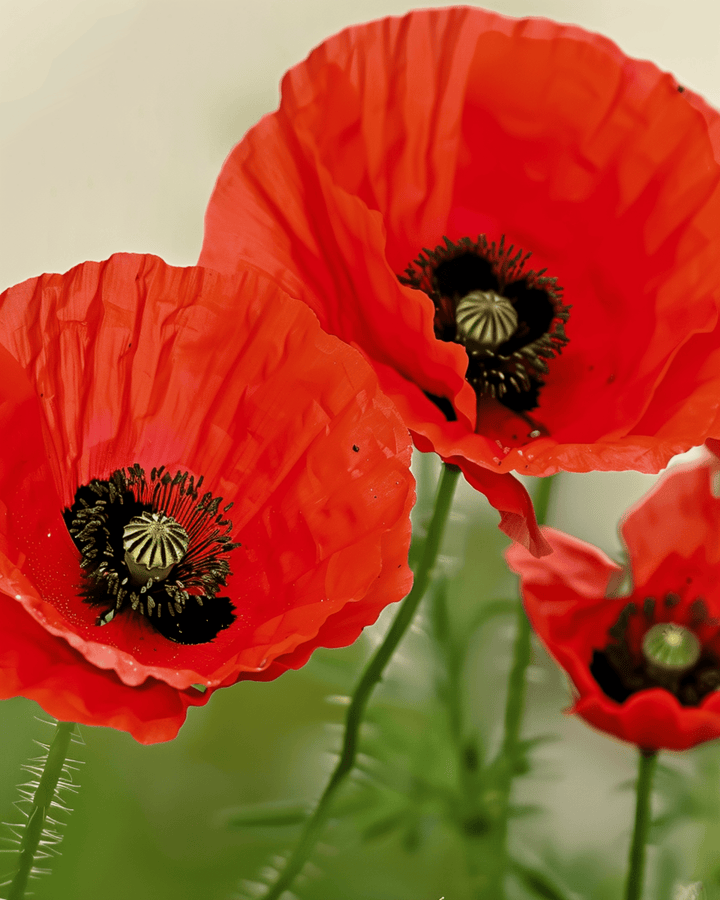 Klaprooszaden (Papaver rhoeas) – biologisch eenjarige bloem