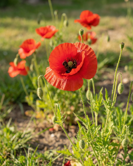 Klaproos (Papaver rhoeas) – biologische eenjarige bloemenzaden van SeedsChoice