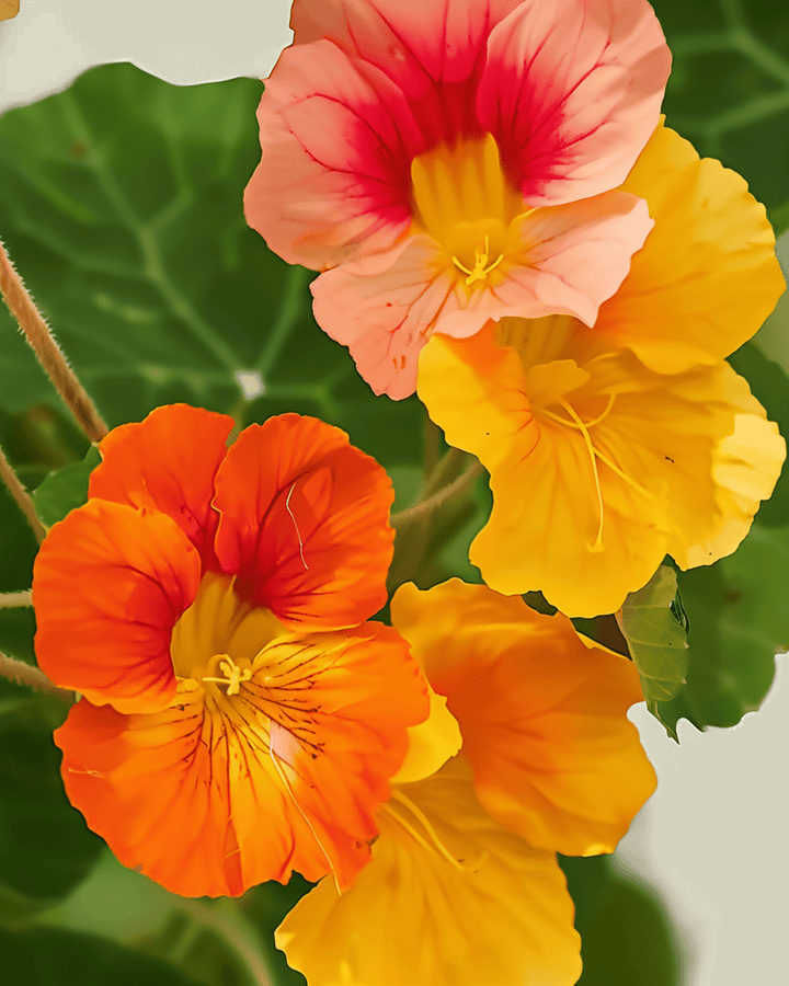 Nasturtium Climber Mixed Colors zaden (Tropaeolum majus) – biologische eenjarige klimplant