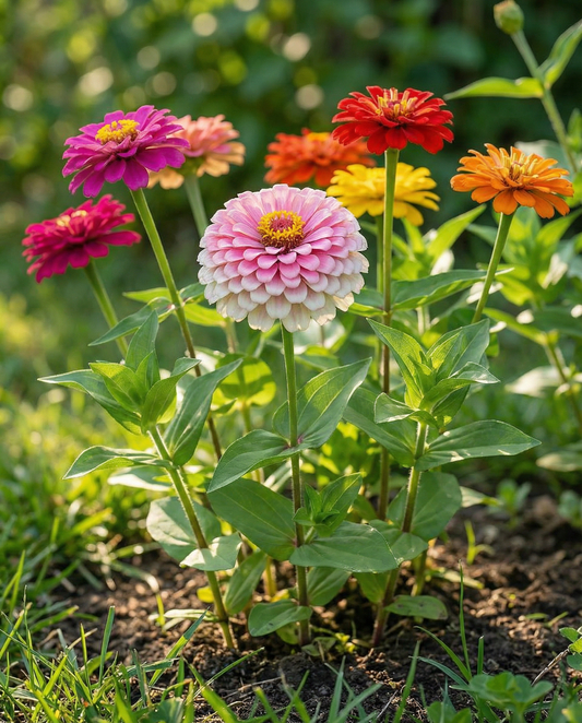 Dahlia Flowered Mix (Zinnia elegans) – biologische eenjarige bloemenzaden van SeedsChoice