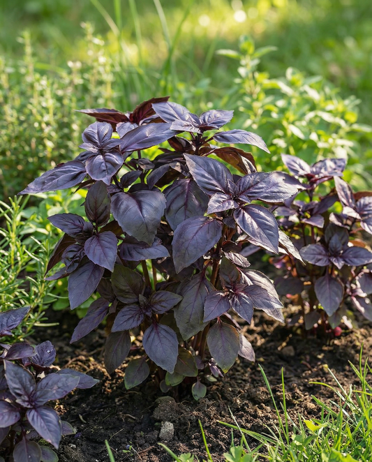 Basilicum Red Rubin (Ocimum basilicum) – biologische eenjarige kruidenzaden van SeedsChoice
