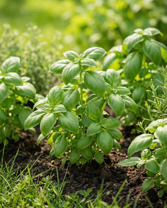 Sweet Basil Italiano Classico (Ocimum basilicum) – biologische eenjarige zaden van SeedsChoice