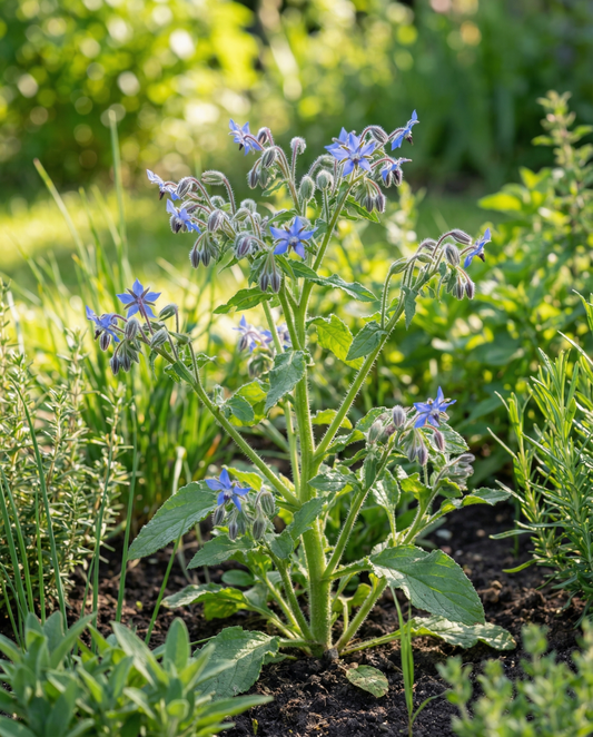 Borage (Borago officinalis) – biologische eenjarige kruidenzaden van SeedsChoice