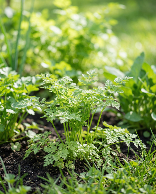 Kervel Fine Curled (Anthriscus cerefolium) – biologische eenjarige kruidenzaden van SeedsChoice