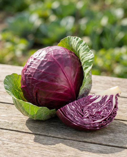 Red Cabbage Klimaro F1 (Brassica oleracea) – biologische eenjarige groentezaden van SeedsChoice