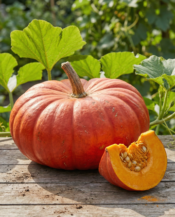 Pompoen Rouge Vif D'etampes (Cucurbita maxima) – biologische eenjarige groentezaden van SeedsChoice