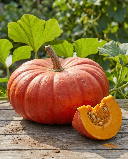 Pompoen Rouge Vif D'etampes (Cucurbita maxima) – biologische eenjarige groentezaden van SeedsChoice