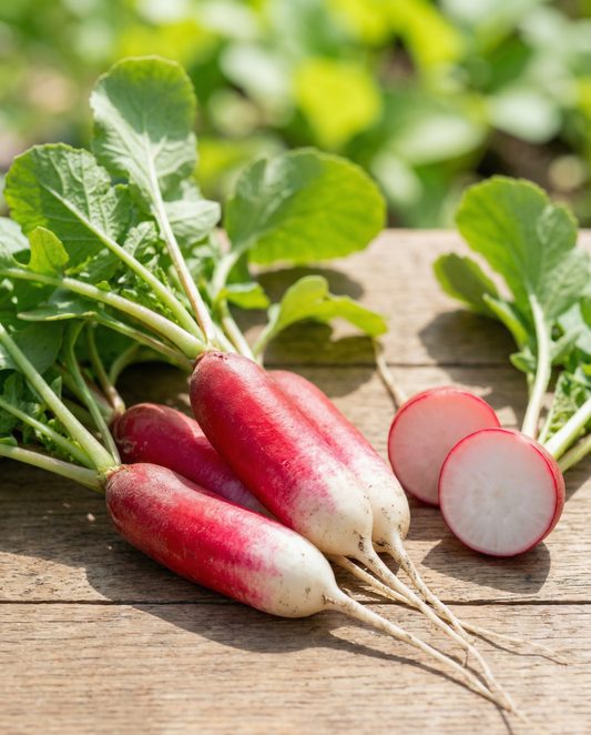 Radijs French Breakfast (Raphanus sativus) – biologische eenjarige groentezaden van SeedsChoice