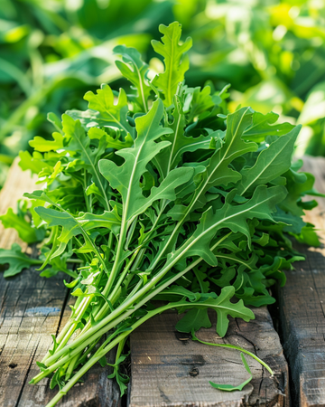 Wilde rucola bladoogst zaden (Diplotaxis tenuifolia) – biologische groente