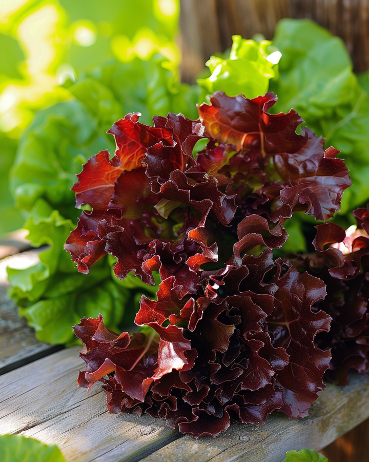 Bladsla Red Salad Bowl zaden (Lactuca sativa) – biologische eenjarige groentesoort