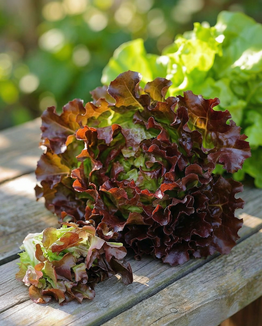 Bladsla Red Salad Bowl (Lactuca sativa) – biologische eenjarige groentezaden van SeedsChoice