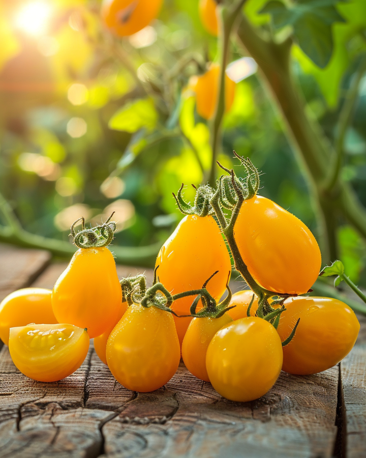 Kerstomaatzaden Geel Peervormig (Solanum lycopersicum) – biologische eenjarige groente