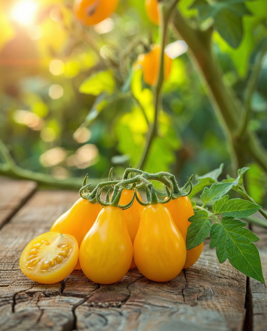 Kerstomaat Geel Peervormig (Solanum lycopersicum) – biologische eenjarige groentezaden van SeedsChoice