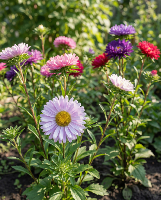 Aster Mixed Colours (Callistephus chinensis) – eenjarige mixzaden van SeedsChoice