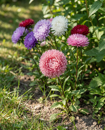 Aster Pompon Mixed (Callistephus chinensis) – eenjarige mixzaden van SeedsChoice