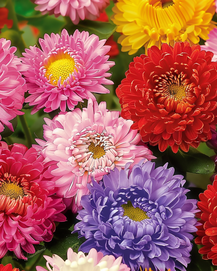 Aster Princess Mixed Colors zaden (Callistephus chinensis) – eenjarige mix