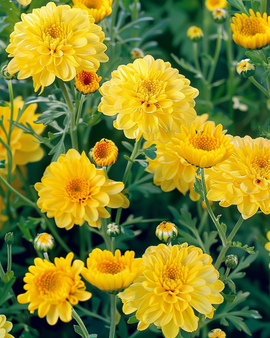 Gele ganzenbloemzaden Chrysanthemum Segetum eenjarige mix gele tinten