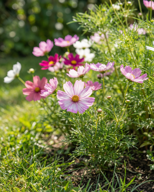 Dwarf Sensation Mixed (Cosmos bipinnatus) – eenjarige mixzaden van SeedsChoice