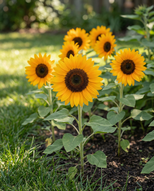 Zonnebloem Sunrich Orange F1 Pollenfree (Helianthus annuus) – eenjarige bloemenzaden van SeedsChoice