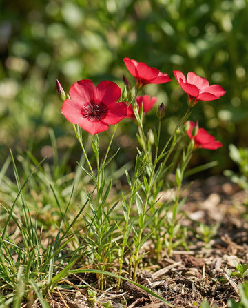 Vlas Bright Eyes (Linum grandiflorum) – eenjarige bloemenzaden van SeedsChoice