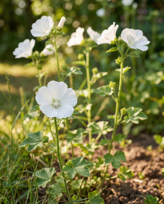 White Queen (Malope trifida) – eenjarige bloemenzaden van SeedsChoice