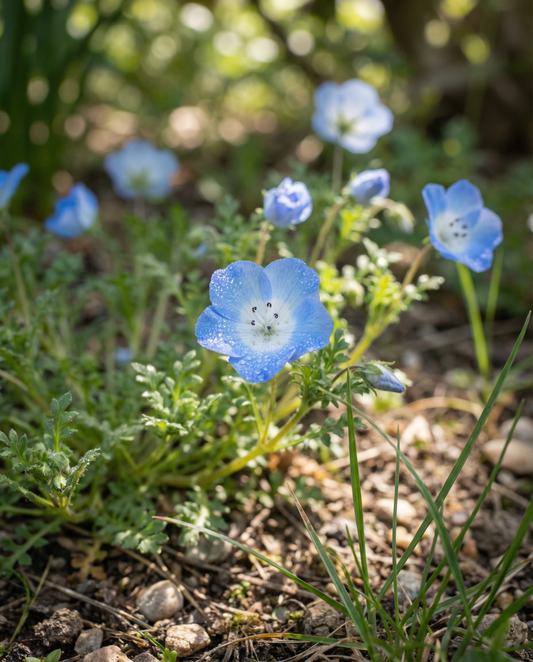 Baby Blue Eyes Sky (Nemophila menziesii) – eenjarige zaden van SeedsChoice