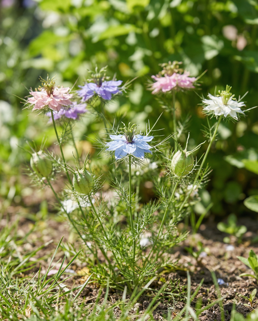 Love In The Mist Persian Jewels (Nigella damascena) – eenjarige mengselzaden van SeedsChoice