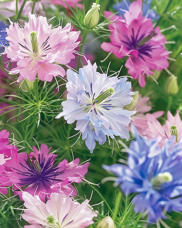 Love In The Mist Persian Jewels zaden (Nigella damascena) – eenjarig mengsel
