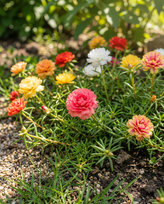 Double Mixed (Portulaca grandiflora) – eenjarige bloemenzaden van SeedsChoice