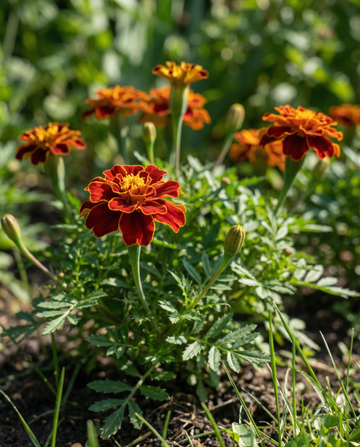 Afrikaantje Carmen (Tagetes patula) – eenjarige bloemenzaden van SeedsChoice