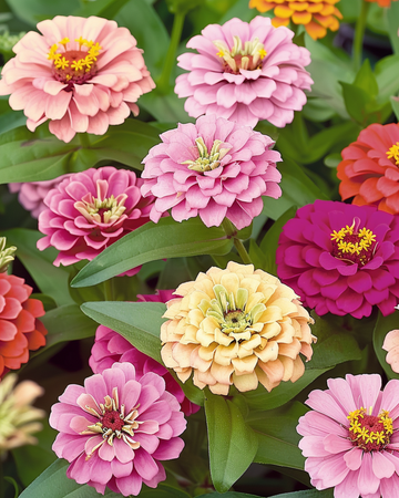 Thumbelina Dwarf Mixed zaden (Zinnia elegans) – eenjarige mix