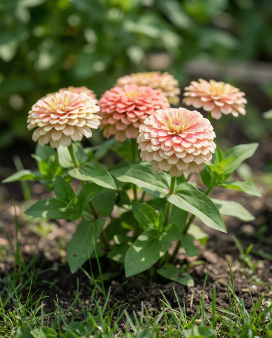 Thumbelina Dwarf Mixed (Zinnia elegans) – eenjarige mixzaden van SeedsChoice
