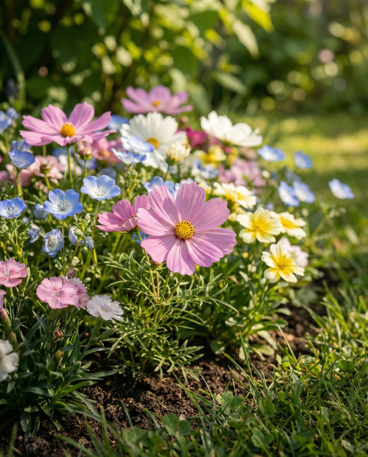 Japanese Carpet Mix volle zon 15 tot 45 cm – eenjarige bloemenzaden van SeedsChoice
