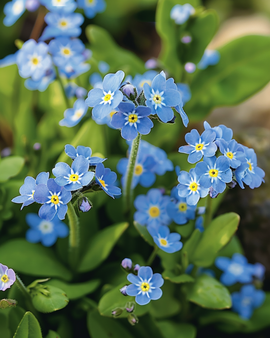 Vergeet-mij-nietzaden Myosotis Alpestris tweejarig blauwe bloemen