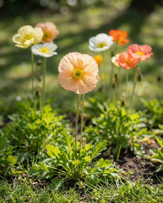Island Poppy Mixed Colours (Papaver nudicaule) – tweejarige bloemenzaden van SeedsChoice