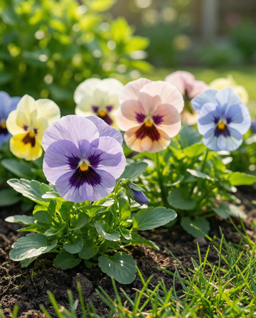 Viooltje Trimardeau Mix (Viola wittrockiana) – tweejarige bloemenzaden van SeedsChoice