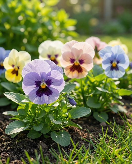 Viooltje Trimardeau Mix (Viola wittrockiana) – tweejarige bloemenzaden van SeedsChoice