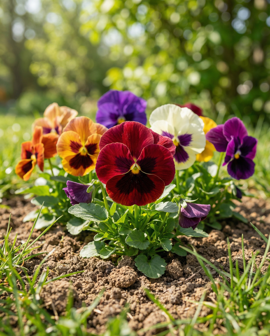 Viooltje Swiss Giants Mixed (Viola wittrockiana) – tweejarige bloemenzaden van SeedsChoice