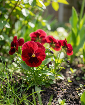 Viooltje Red Wing (Viola wittrockiana) – tweejarige bloemenzaden van SeedsChoice