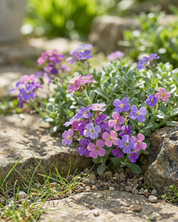 Rock Cress Mix (Aubrieta hybrida) – meerjarige bloemenzaden van SeedsChoice