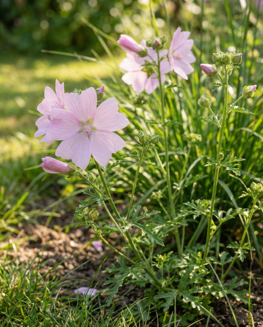 Muskuskaasjeskruid (Malva moschata) – meerjarige bloemenzaden van SeedsChoice
