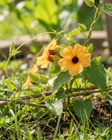 Black Eyed Susan Climber (Thunbergia alata) – eenjarige klimplant zaden van SeedsChoice