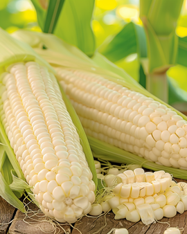 Suikermaiszaden Glacial Zea Mays eenjarig witte korrels